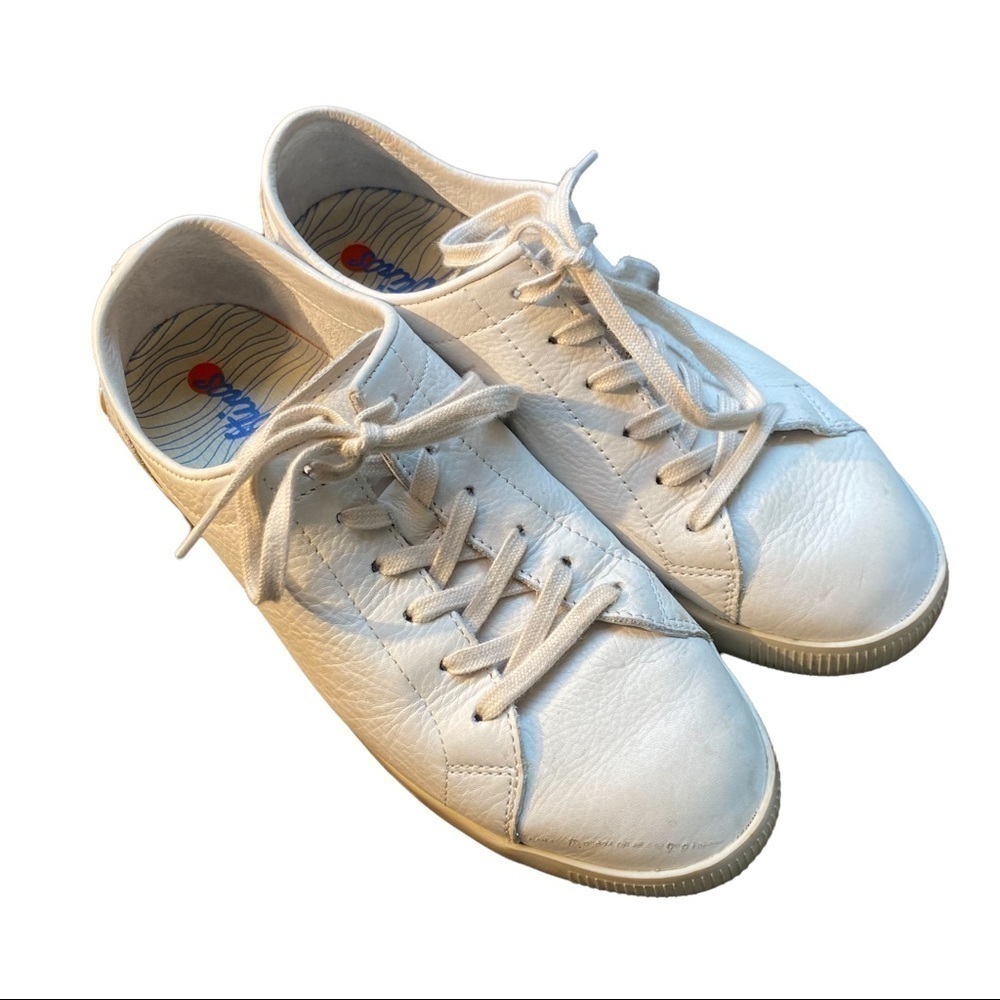 Softinos by Fly London white leather low-top sneakers